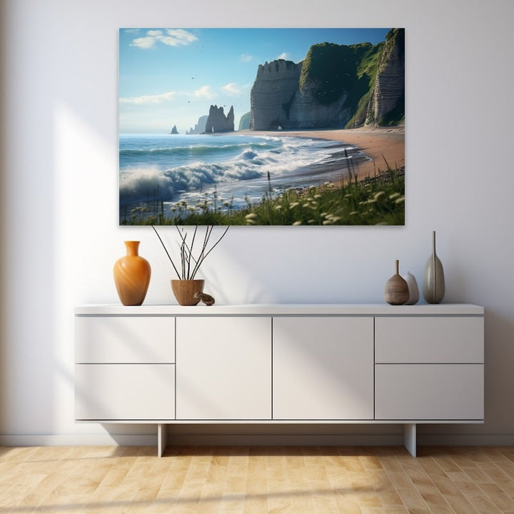 Tableau Mer Bretagne, art mural décoration nature