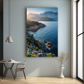 Tableau Mer Corse, art mural décoration nature
