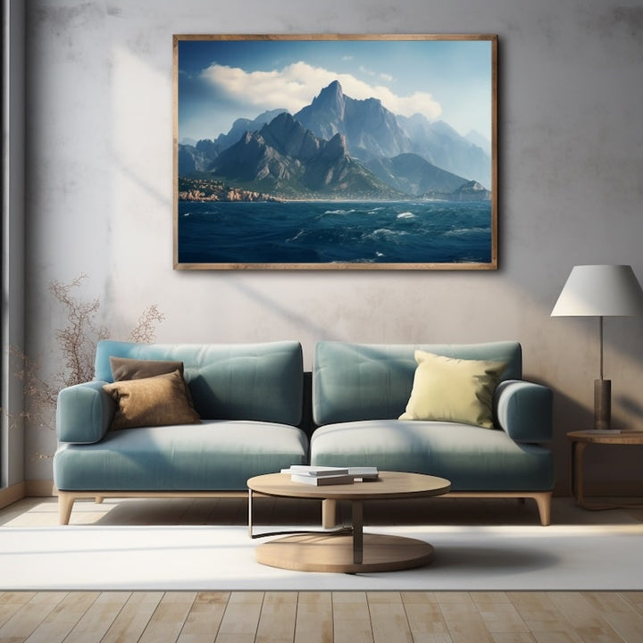 Tableau Mer et Montagne, art mural décoration nature
