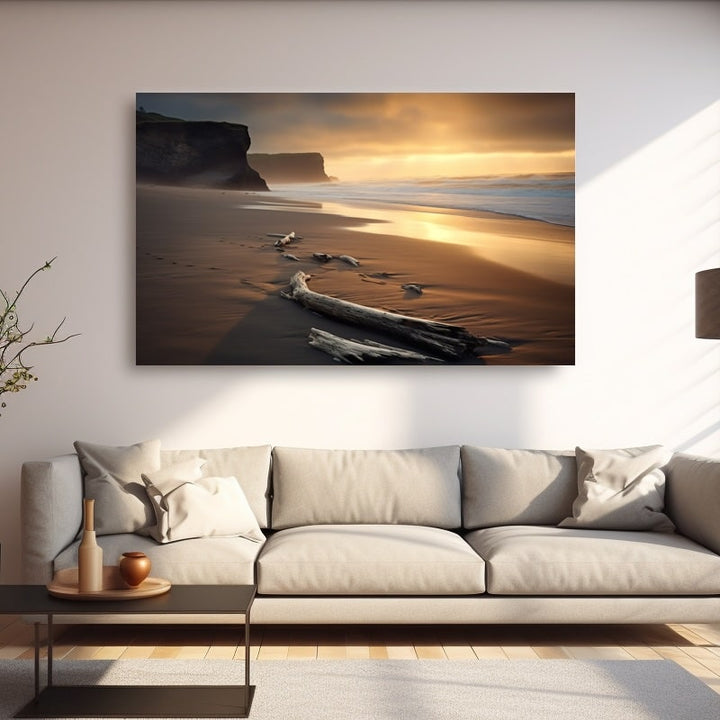 Tableau Mer et Sable, art mural décoration nature