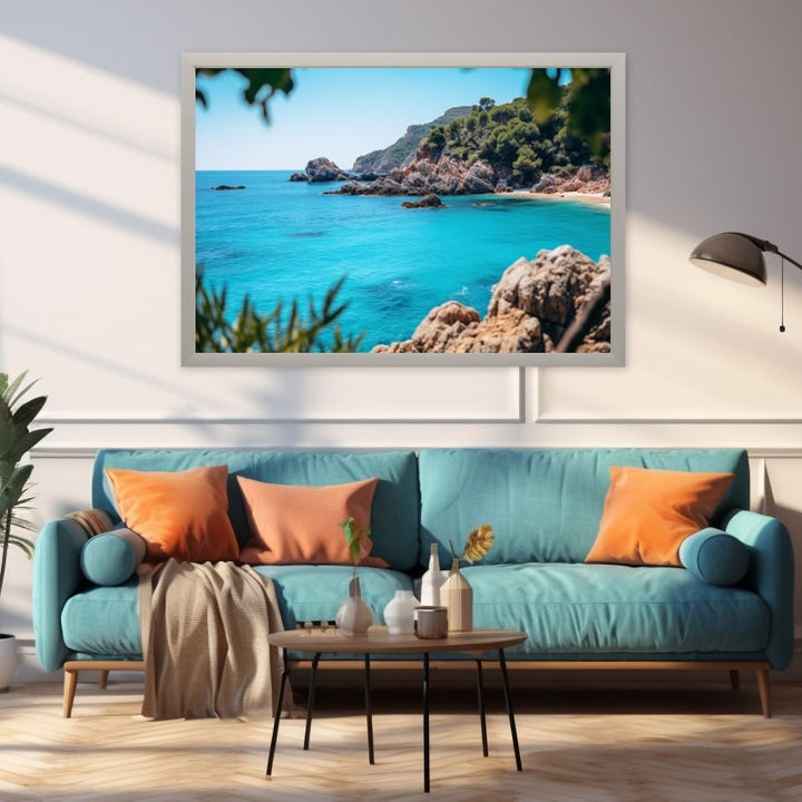 Tableau Mer Turquoise, art mural décoration nature