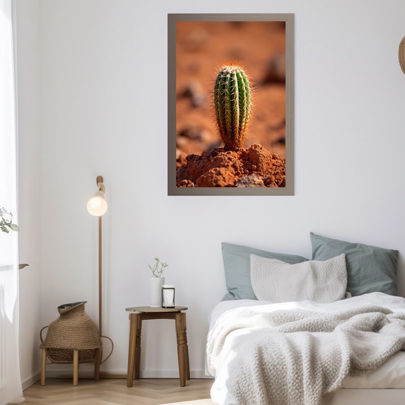 Mini kaktusu gleznošana
