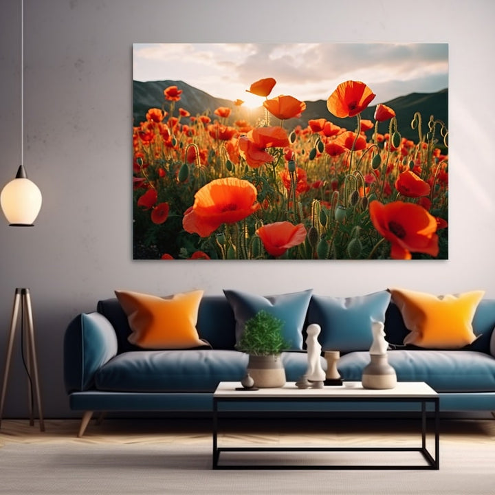Tableau Moderne De Coquelicots