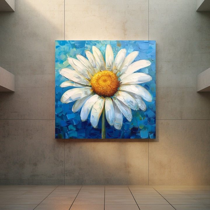 Tableau Moderne Fleur Blanche