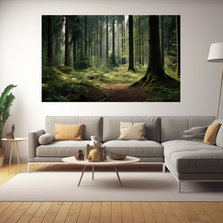 Tableau Moderne Forêt Nature, art mural décoration nature