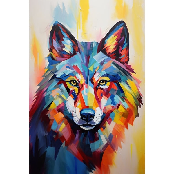 Tableau Loup Moderne, art mural décoration nature