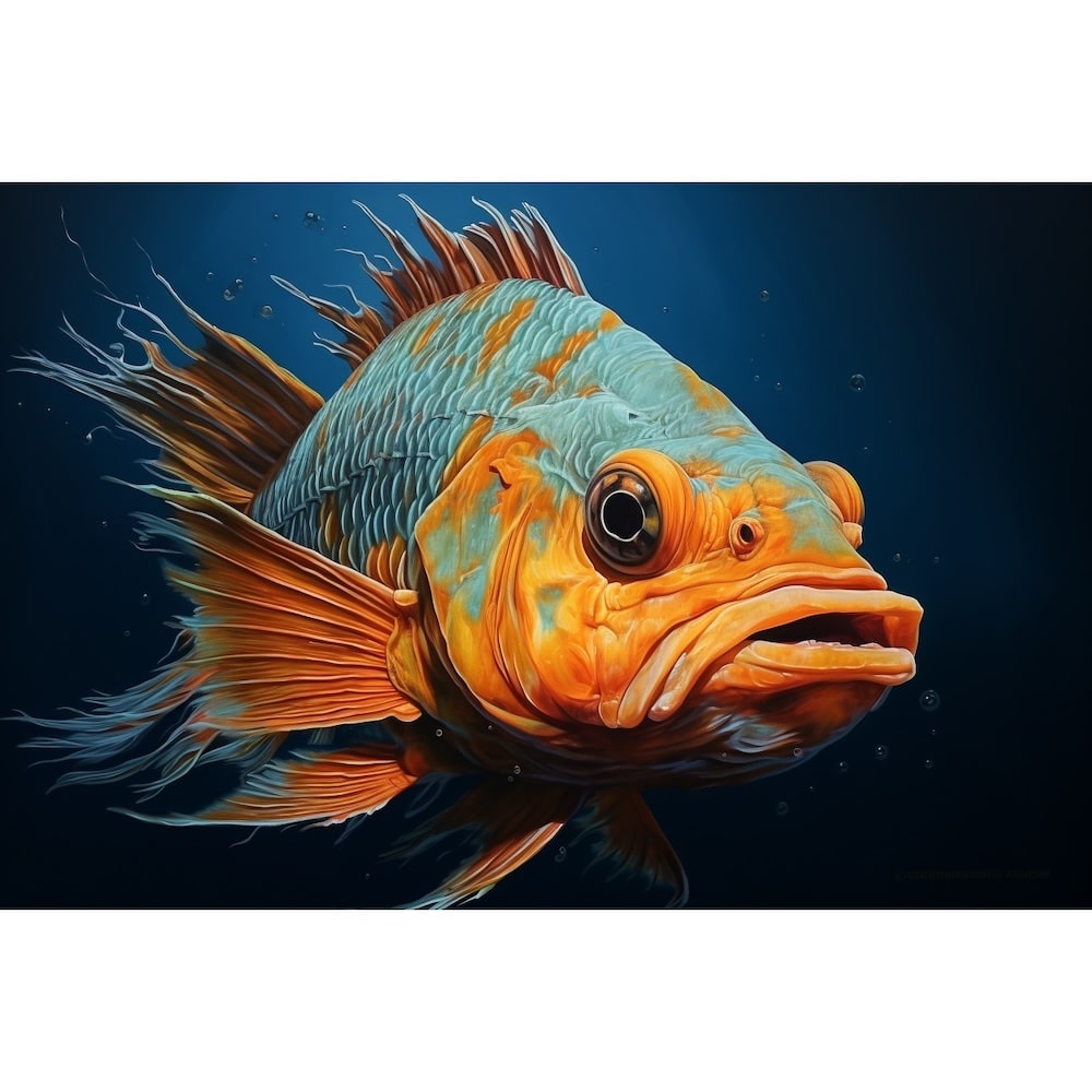 Tableau Poisson Moderne, art mural décoration nature