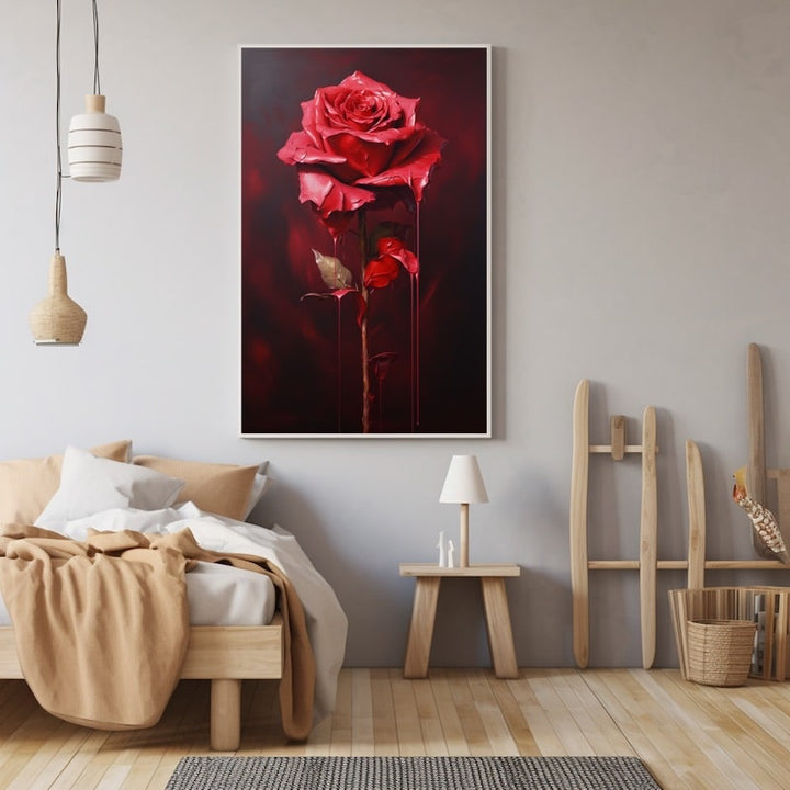 Tableau Moderne Rose, art mural décoration nature