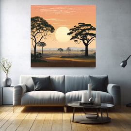 Tableau Moderne Savane, art mural décoration nature