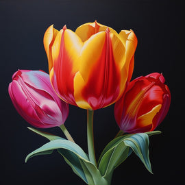 Tableau Tulipe Moderne, art mural décoration nature