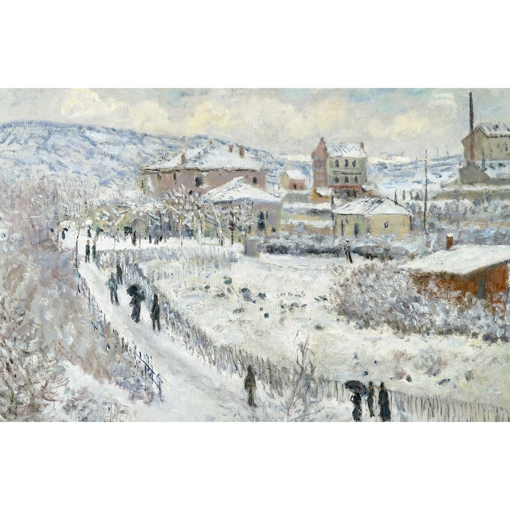 Tableau Hiver Monet, art mural décoration nature