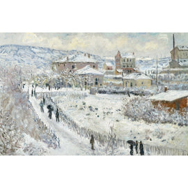 Tableau Hiver Monet, art mural décoration nature