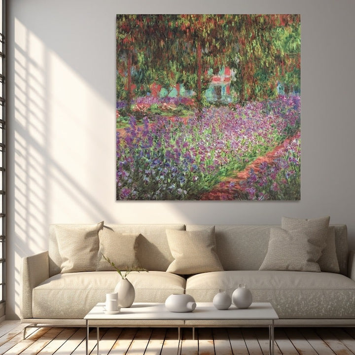 Tableau Monet Jardin, art mural décoration nature