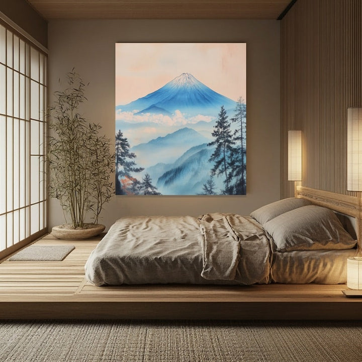 Tableau Mont Fuji Peintre, art mural décoration nature