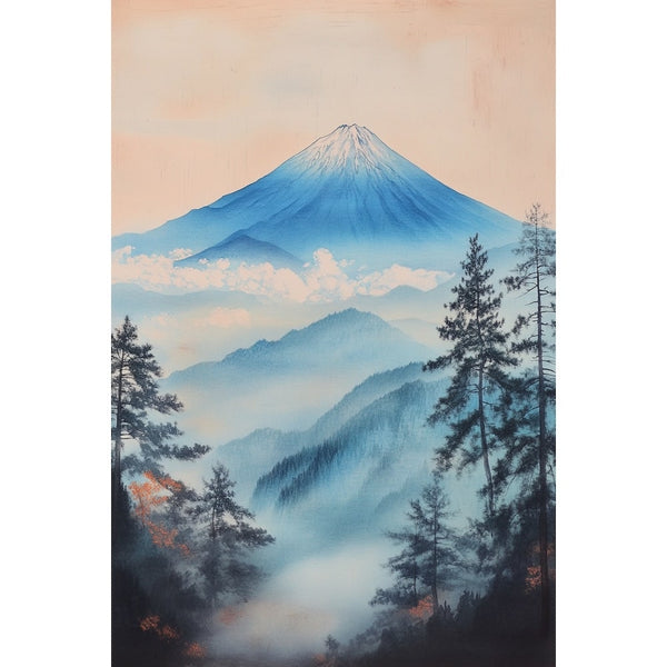 Tableau Mont Fuji Peintre, art mural décoration nature