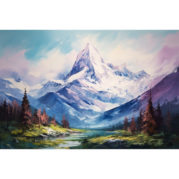 Tableau Acrylique Montagne, art mural décoration nature