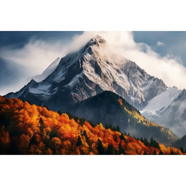 Tableau Montagne en Automne, art mural décoration nature