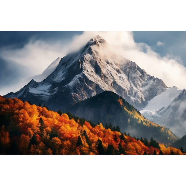 Tableau Montagne en Automne, art mural décoration nature