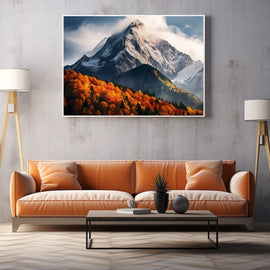 Tableau Montagne en Automne, art mural décoration nature