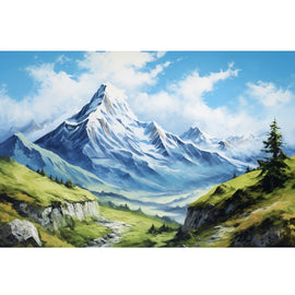 Grand Tableau Montagne, art mural décoration nature