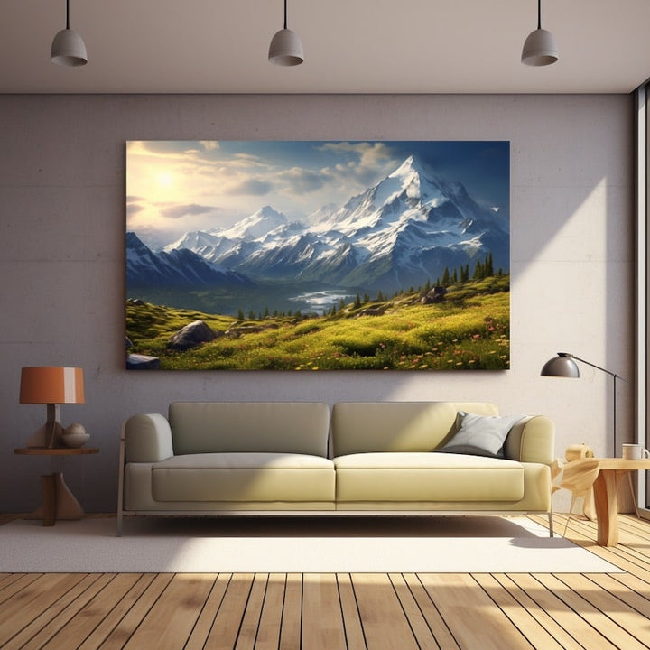 Tableau Montagne Grand Format, art mural décoration nature