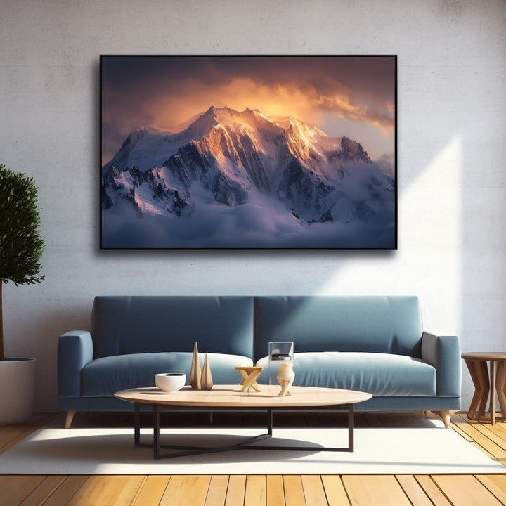 Tableau Montagne Mont Blanc, art mural décoration nature