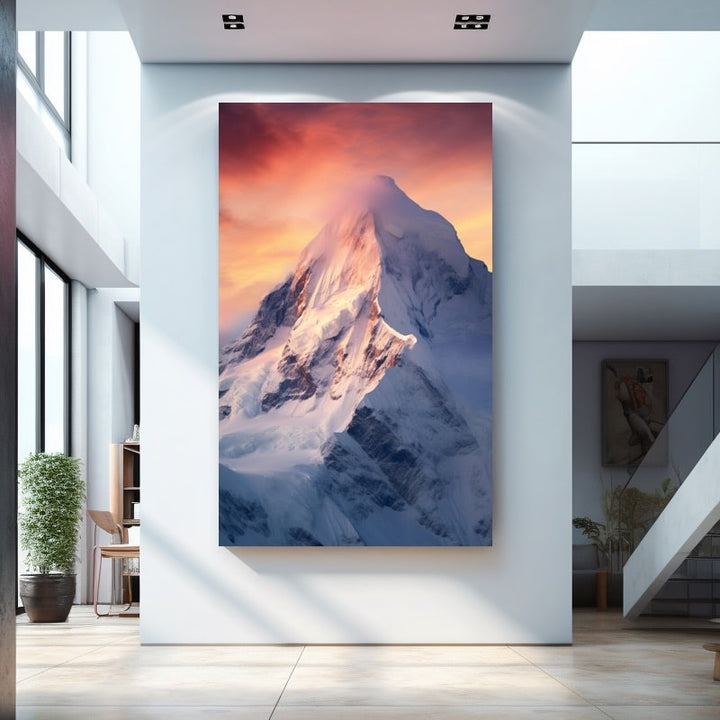 Tableau Montagne pour Chalet, art mural décoration nature