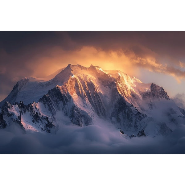 Tableau Montagne Mont Blanc, art mural décoration nature