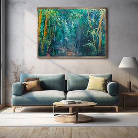 Tableau Motif Bambou, art mural décoration nature