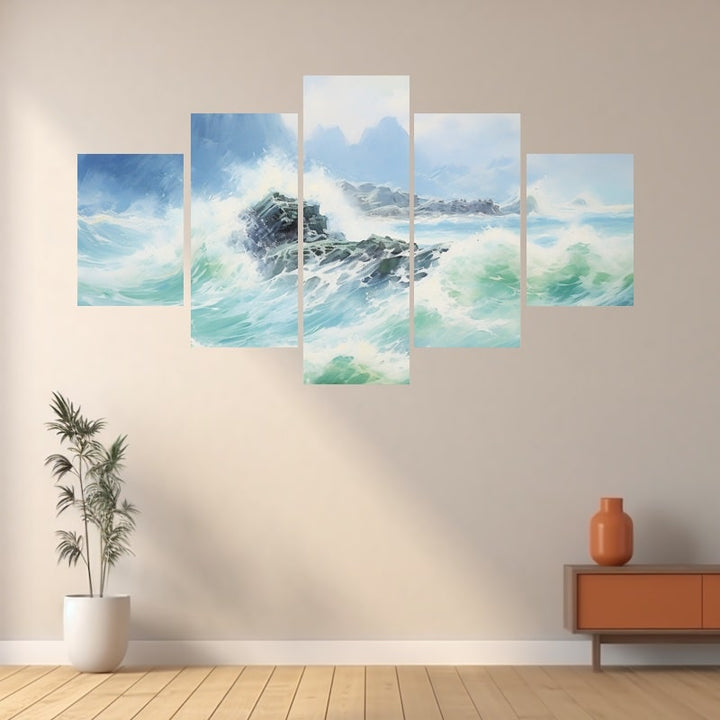 Tableau Multi Panneaux Mer, art mural décoration nature