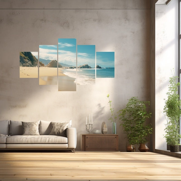 Tableau Multi Panneaux Plage, art mural décoration nature