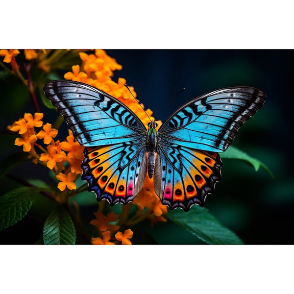 Tableau Papillon Multicolore, art mural décoration nature