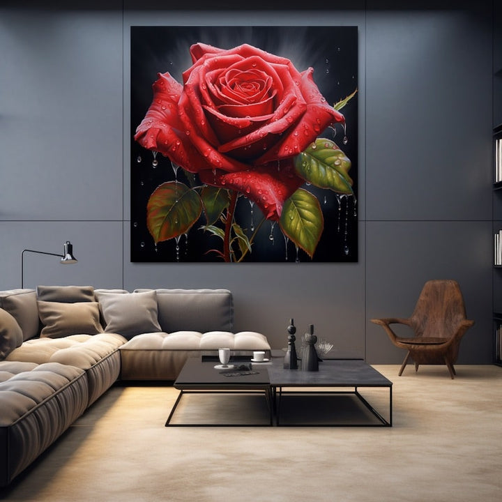 Tableau Mural Rose, art mural décoration nature