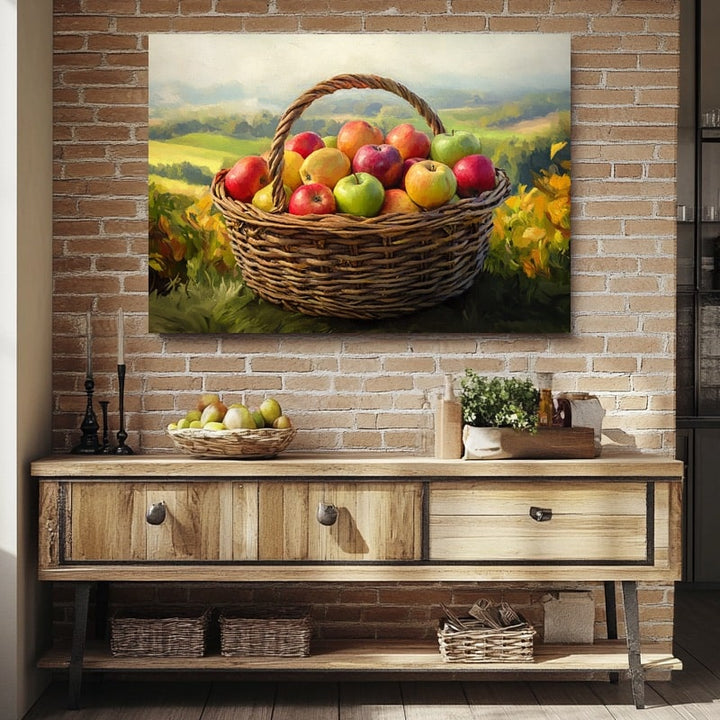 Tableau Nature Morte Pomme, art mural décoration nature