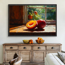 Tableau Nectarine, art mural décoration nature