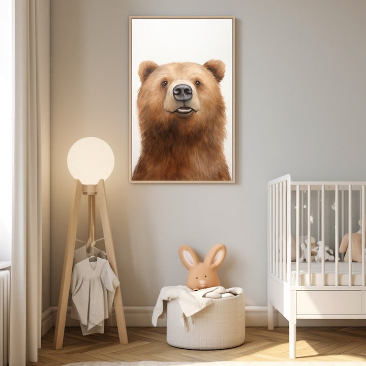 Tableau Nez d'Ours Bébé, art mural décoration nature