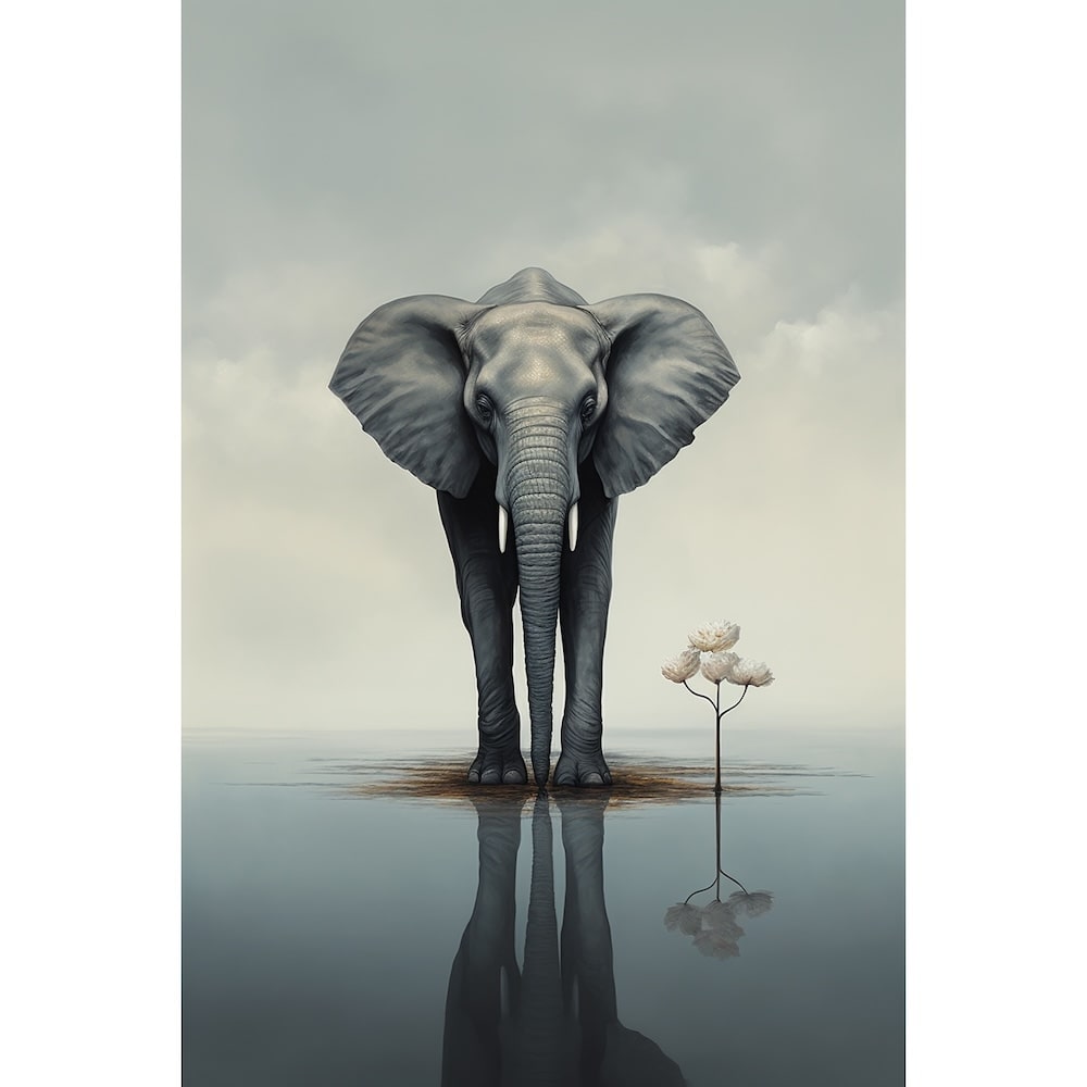 Tableau Éléphant Nordique, art mural décoration nature