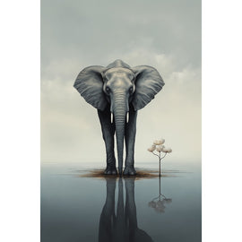 Tableau Éléphant Nordique, art mural décoration nature