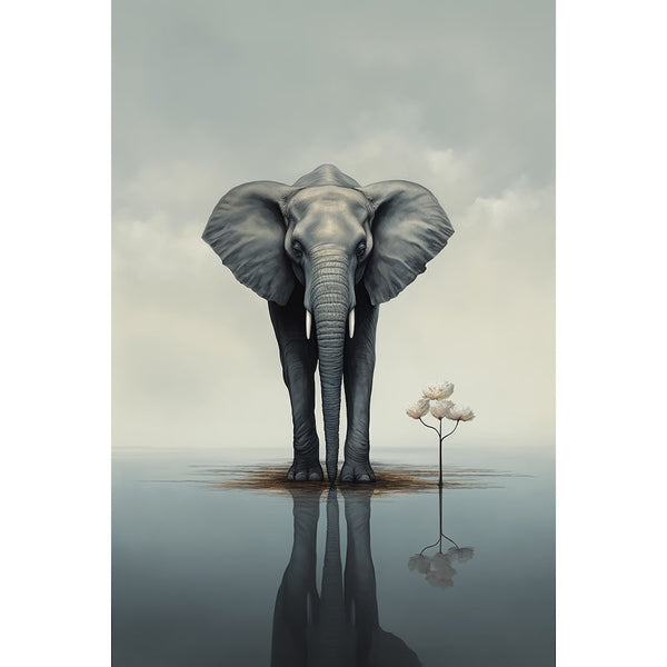 Tableau Éléphant Nordique, art mural décoration nature