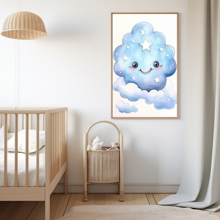 Tableau Nuage Bébé, art mural décoration nature