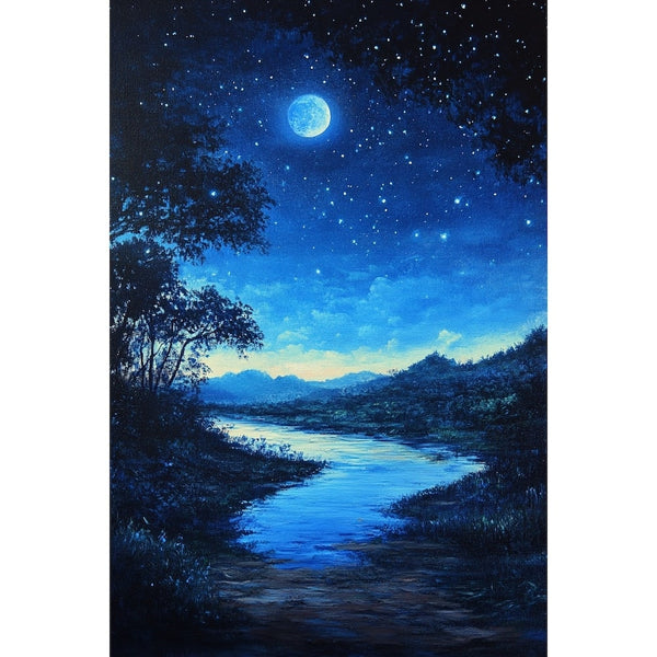 Tableau Bleu Nuit, art mural décoration nature