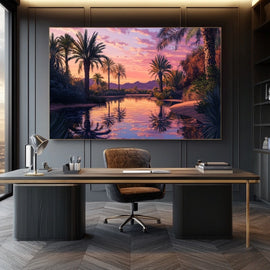 Tableau Oasis, art mural décoration nature