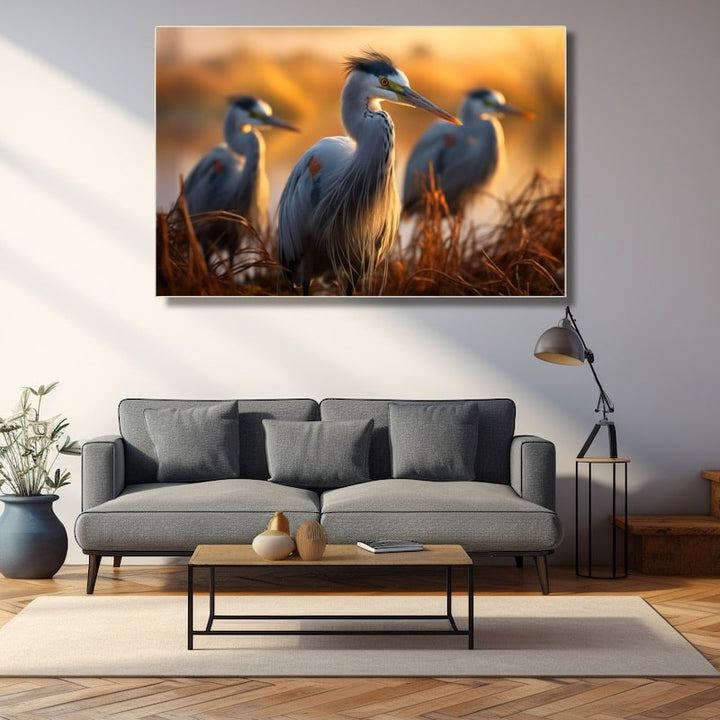 Tableau Oiseau avec Plume, art mural décoration nature