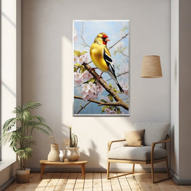 Tableau Oiseau le Chardonneret, art mural décoration nature