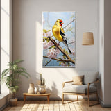 Fågel som målar guldfinken