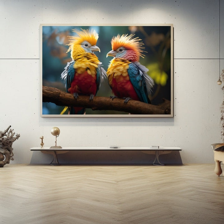 Tableau Oiseaux Exotiques, art mural décoration nature