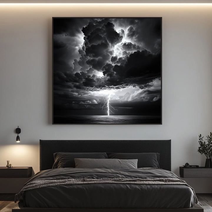 Tableau Orage, art mural décoration nature