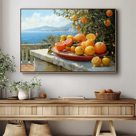 Tableau Orange Fruit, art mural décoration nature