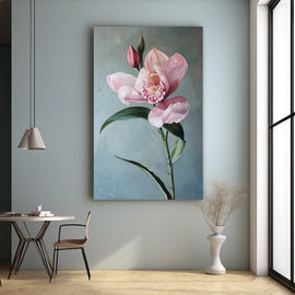 Tableau Orchidée Rose, art mural décoration nature