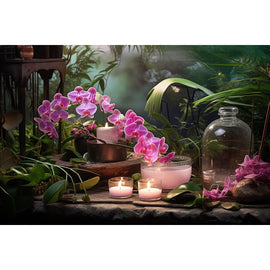 Tableau Orchidées pour Salle de Bain, art mural décoration nature